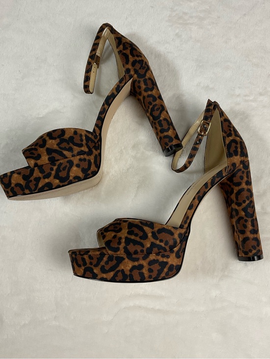 Jessica Simpson Shoes - Jessica Simpson Animal Print Platform Heels Ankle Strap Size 8.5